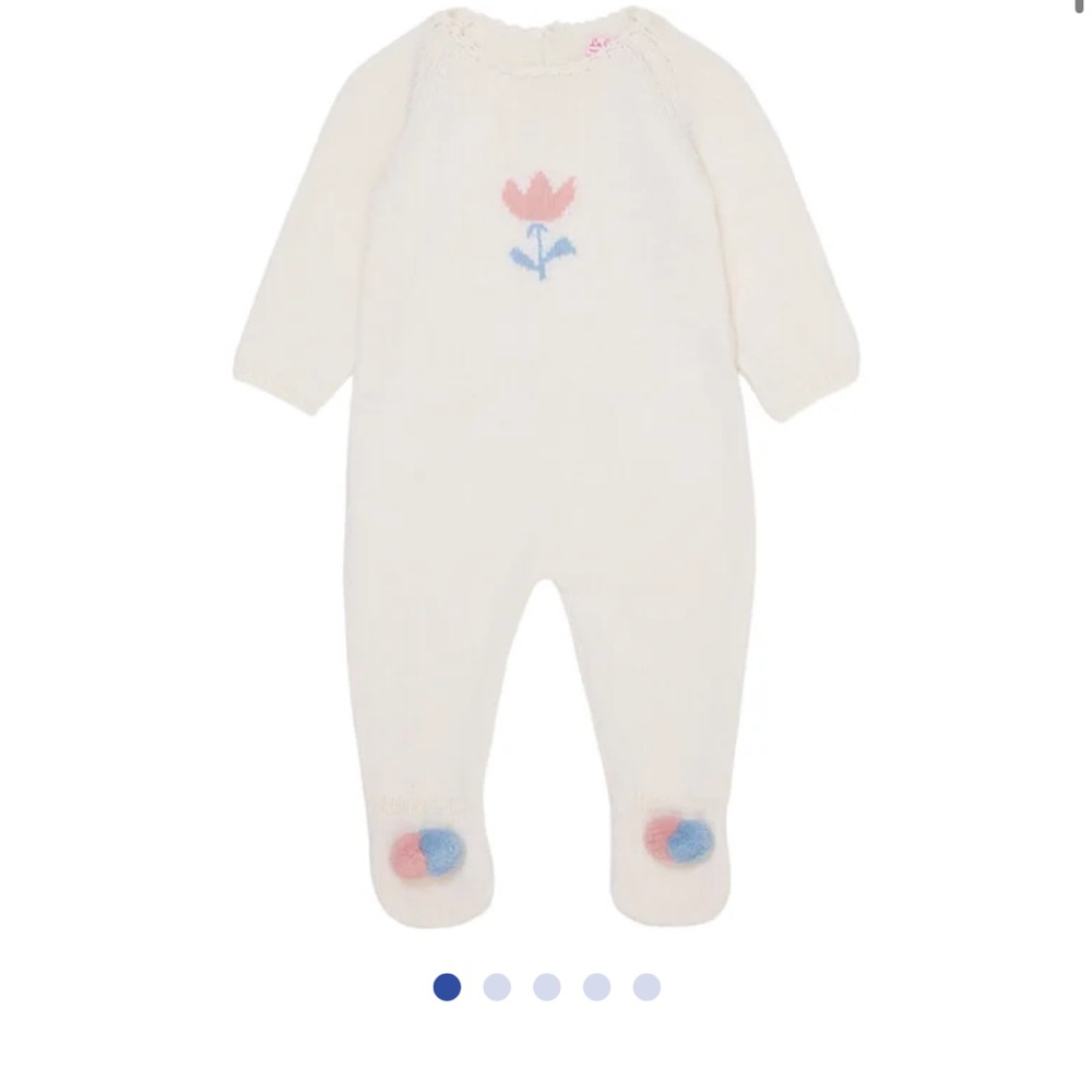 Baby Footed Sleeper with Tulip Design